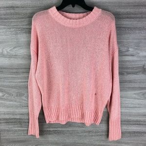 Something Navy Salmon Color Knitted Sweater